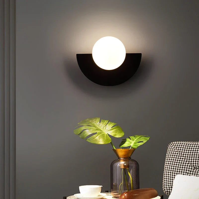Moderne geometrisk væglampe med LED