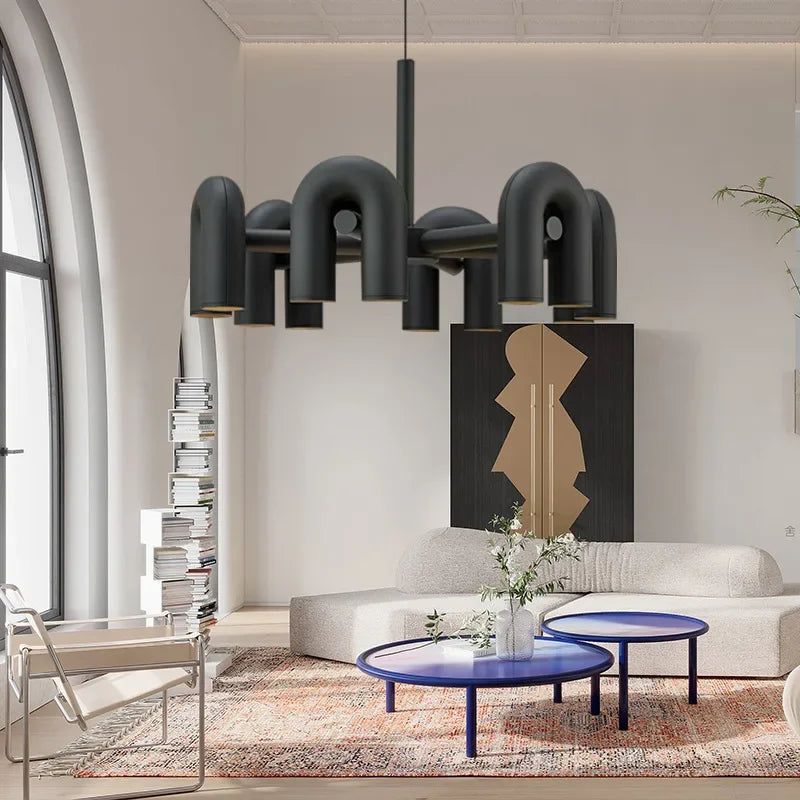 Skulpturel pendellampe med moderne design