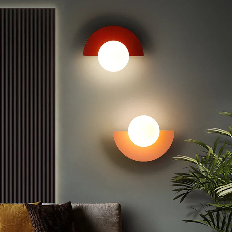 Moderne geometrisk væglampe med LED