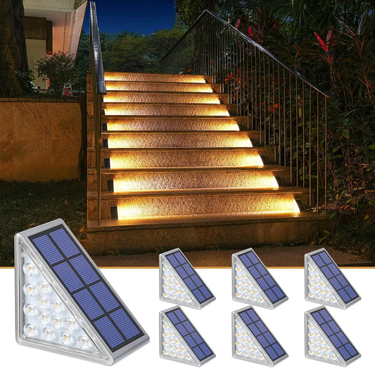 Solardrevet LED-lampesæt til trapper og have