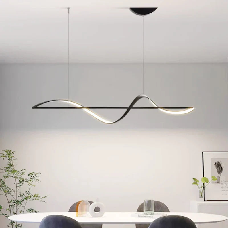 Pendellampe "Bølge" – moderne LED-lampe til spisebord eller køkkenø