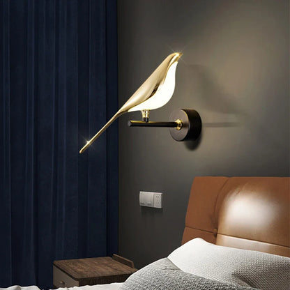 Væglampe med fugle-design og moderne stil