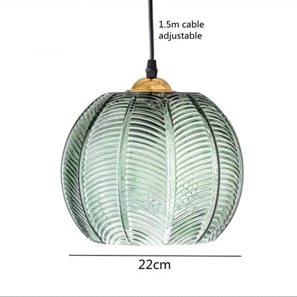 Kugleformet Pendellampe i Glas