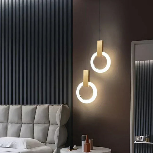 Moderne LED-pendellampe med ring