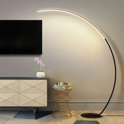 Moderne bue-gulvlampe med LED