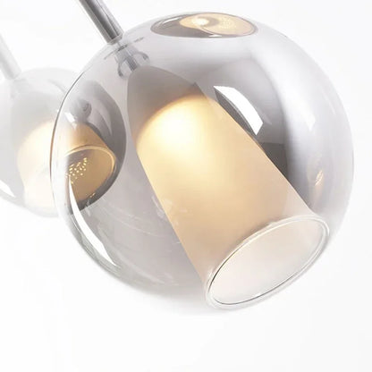 Moderne cluster-pendellampe med røget glas