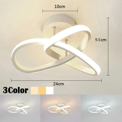 Moderne LED-loftlampe med geometrisk design