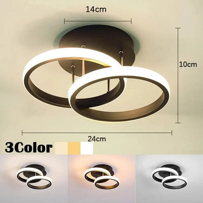 Moderne LED-loftlampe med geometrisk design