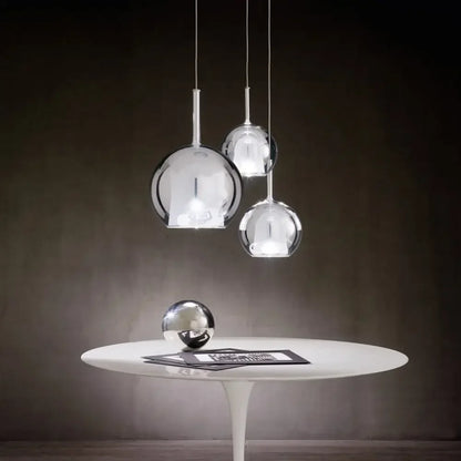 Moderne cluster-pendellampe med røget glas