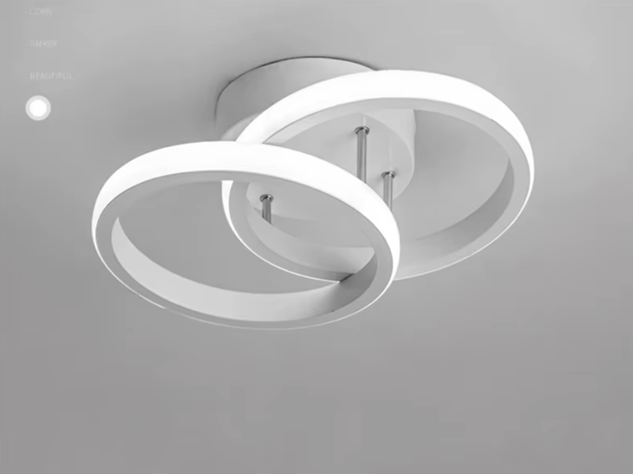 Moderne LED-loftlampe med geometrisk design