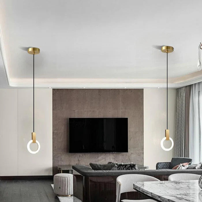 Moderne LED-pendellampe med ring