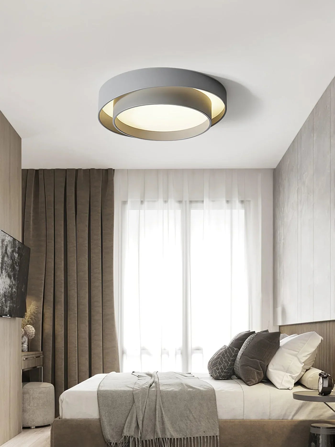 Moderne LED-loftlampe med rund design