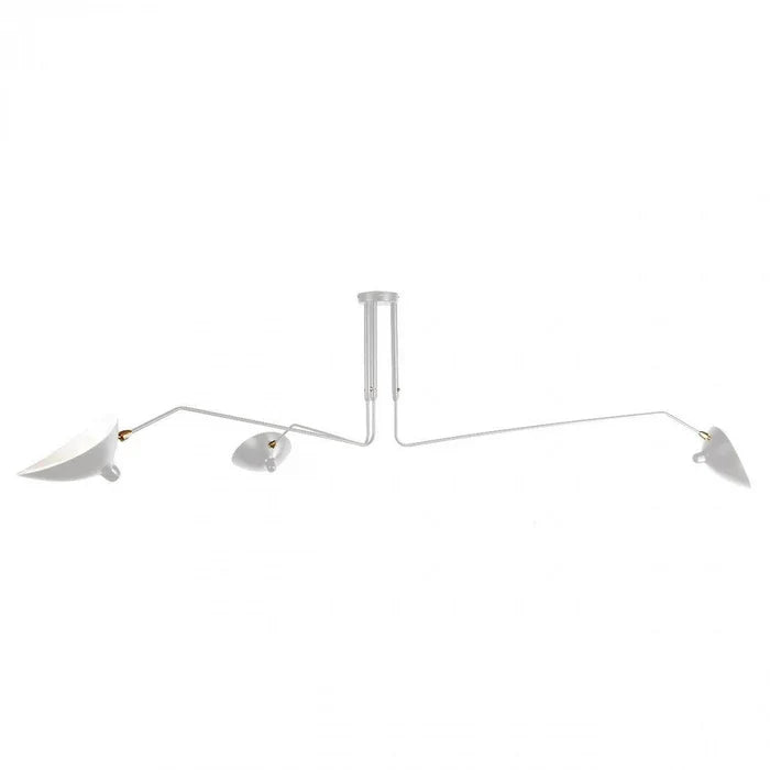 Sort loftlampe med drejelige arme – moderne design