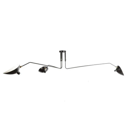 Sort loftlampe med drejelige arme – moderne design