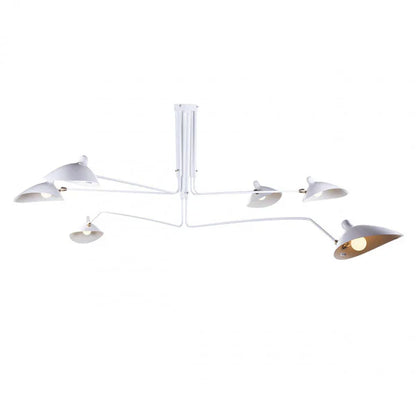 Sort loftlampe med drejelige arme – moderne design