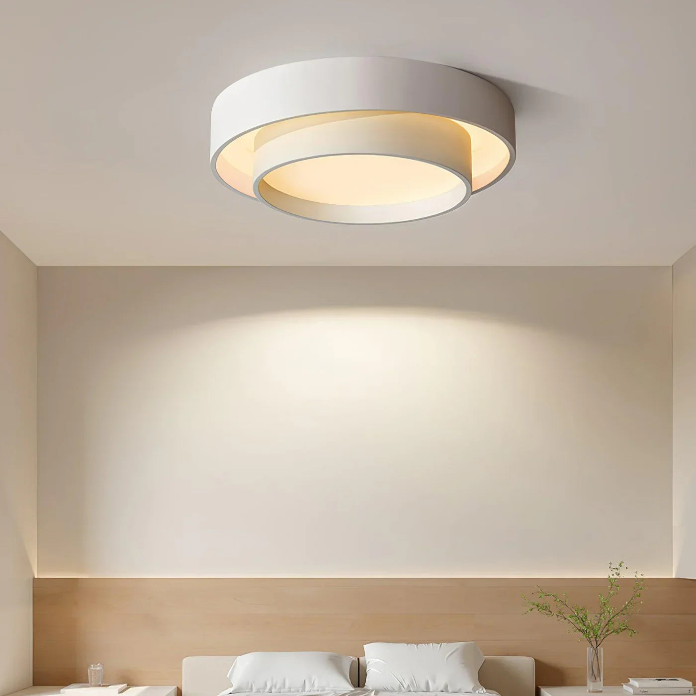 Moderne LED-loftlampe med rund design