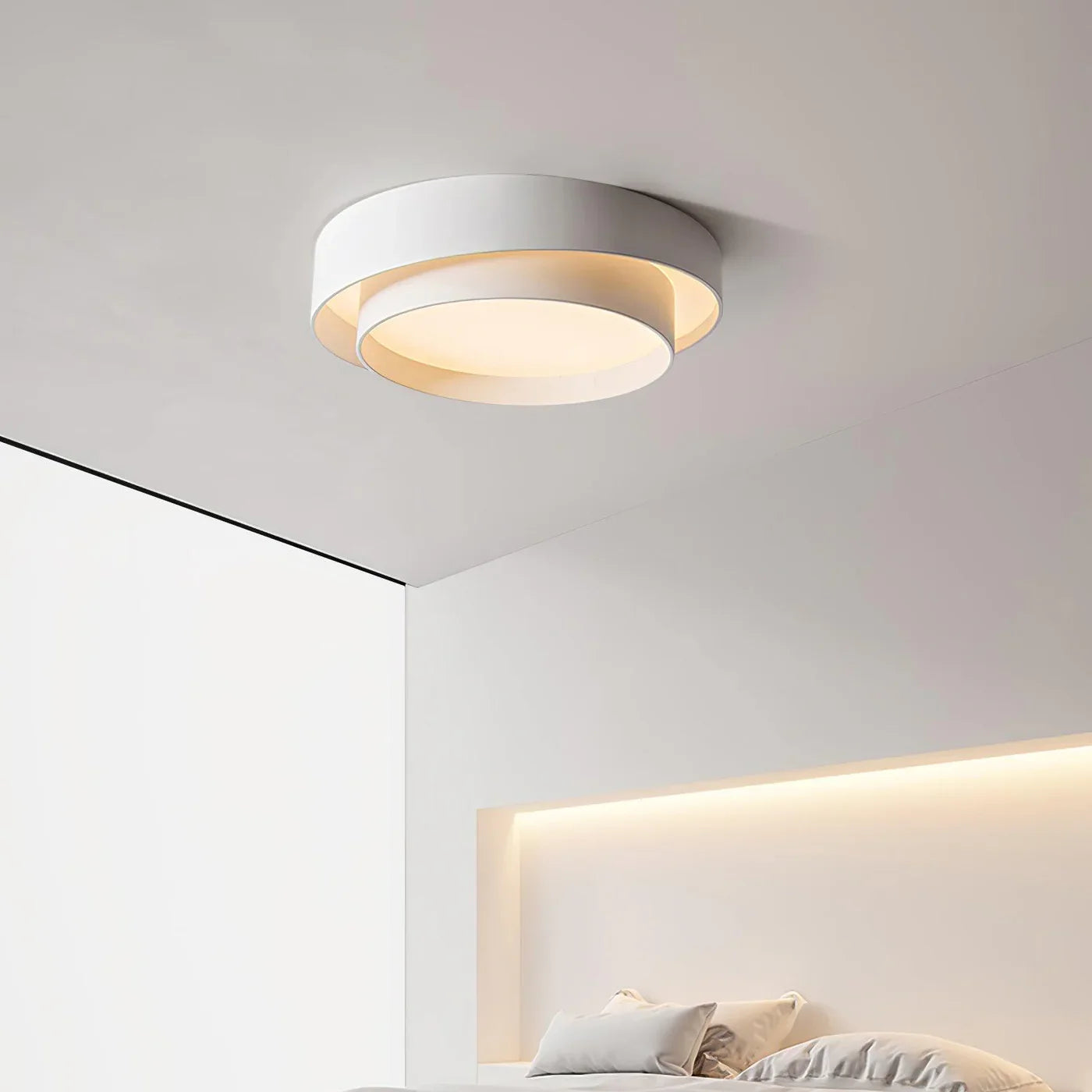 Moderne LED-loftlampe med rund design