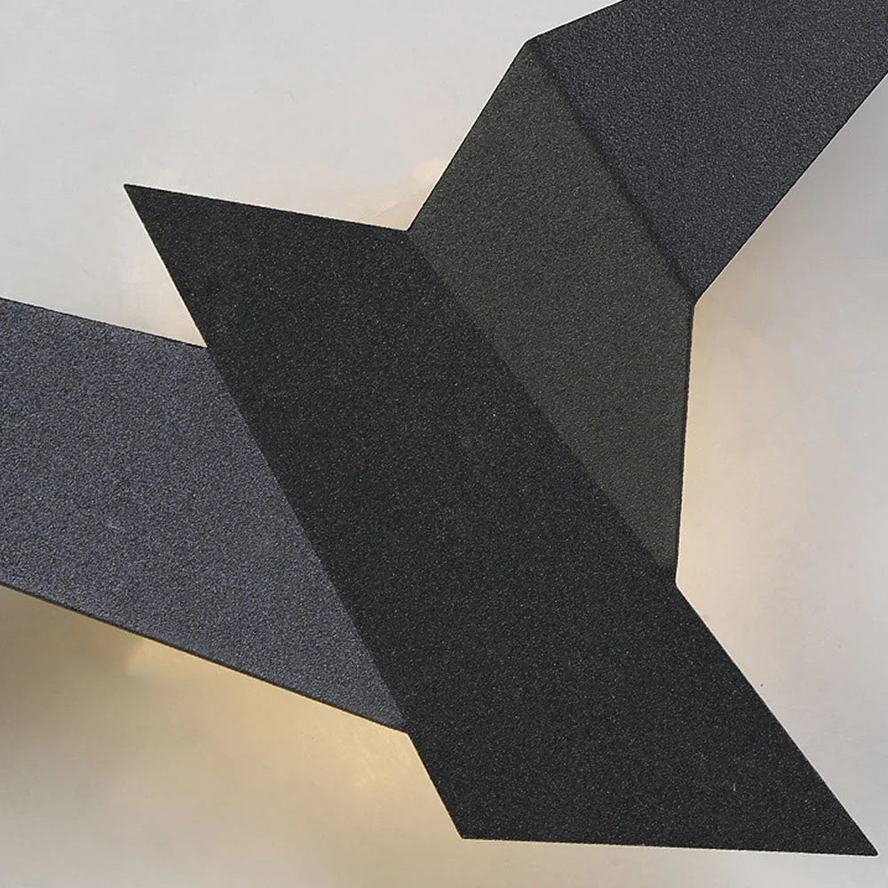Moderne LED-væglampe med origami-fugl