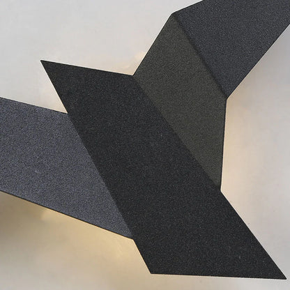 Moderne LED-væglampe med origami-fugl