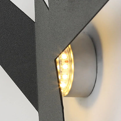 Moderne LED-væglampe med origami-fugl