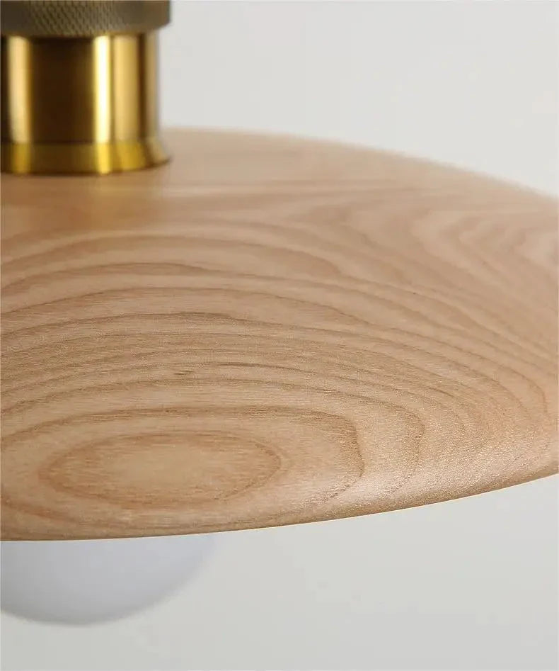 Skandinavisk pendellampe i træ – Minimalistisk loftlampe