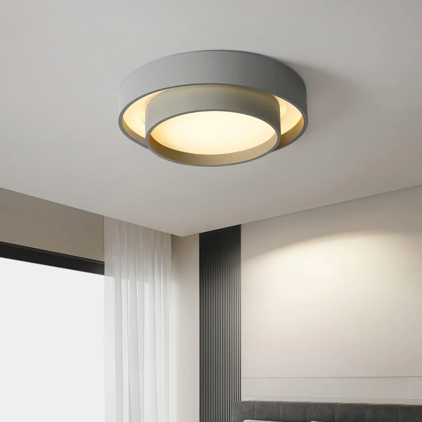 Moderne LED-loftlampe med rund design