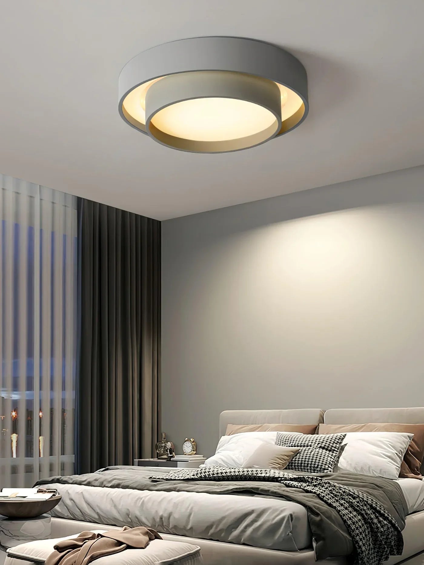 Moderne LED-loftlampe med rund design