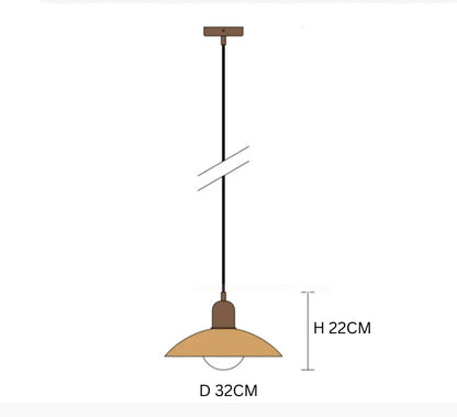 Moderne pendellampe med tofarvet design og Bauhaus-metalskærm