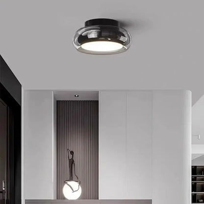 Moderne loftlampe med glasskærm