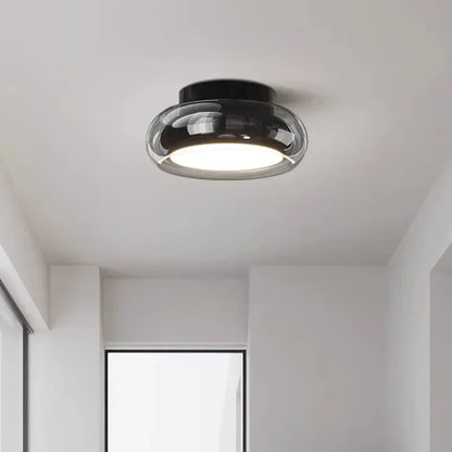 Moderne loftlampe med glasskærm