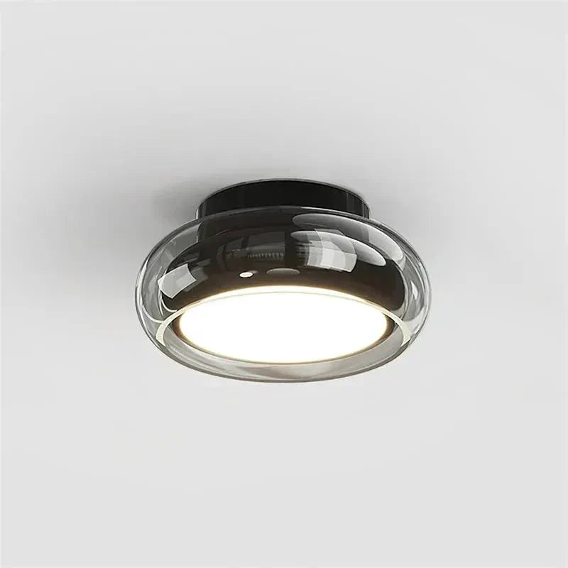 Moderne loftlampe med glasskærm