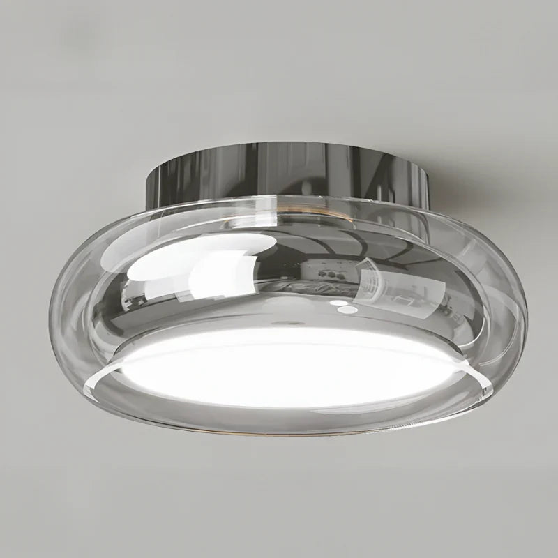 Moderne loftlampe med glasskærm