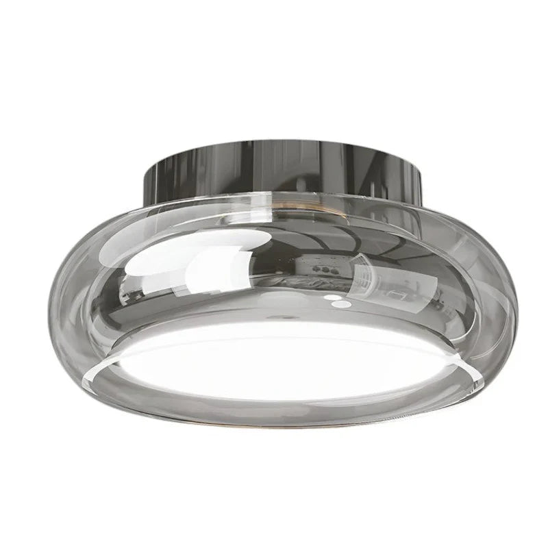 Moderne loftlampe med glasskærm
