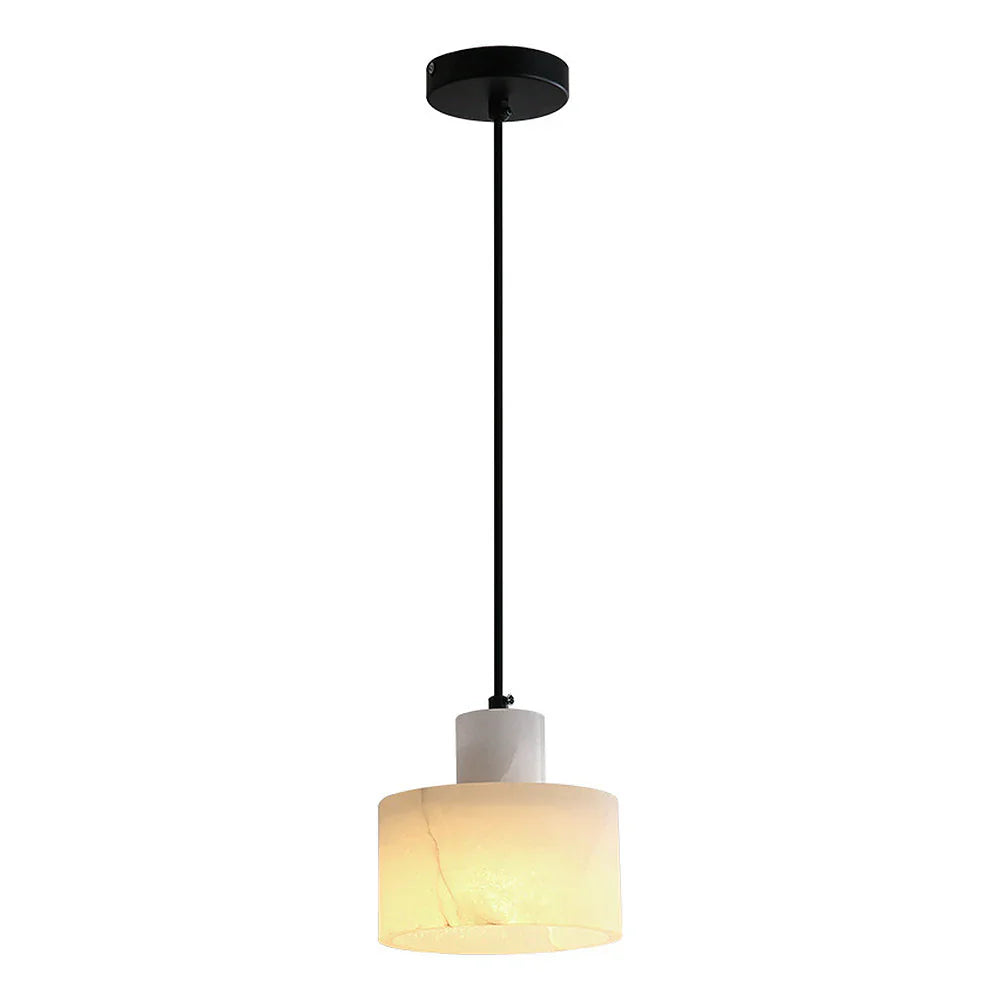 Pendellampe med Marmorkuppel – Minimalistisk Elegance