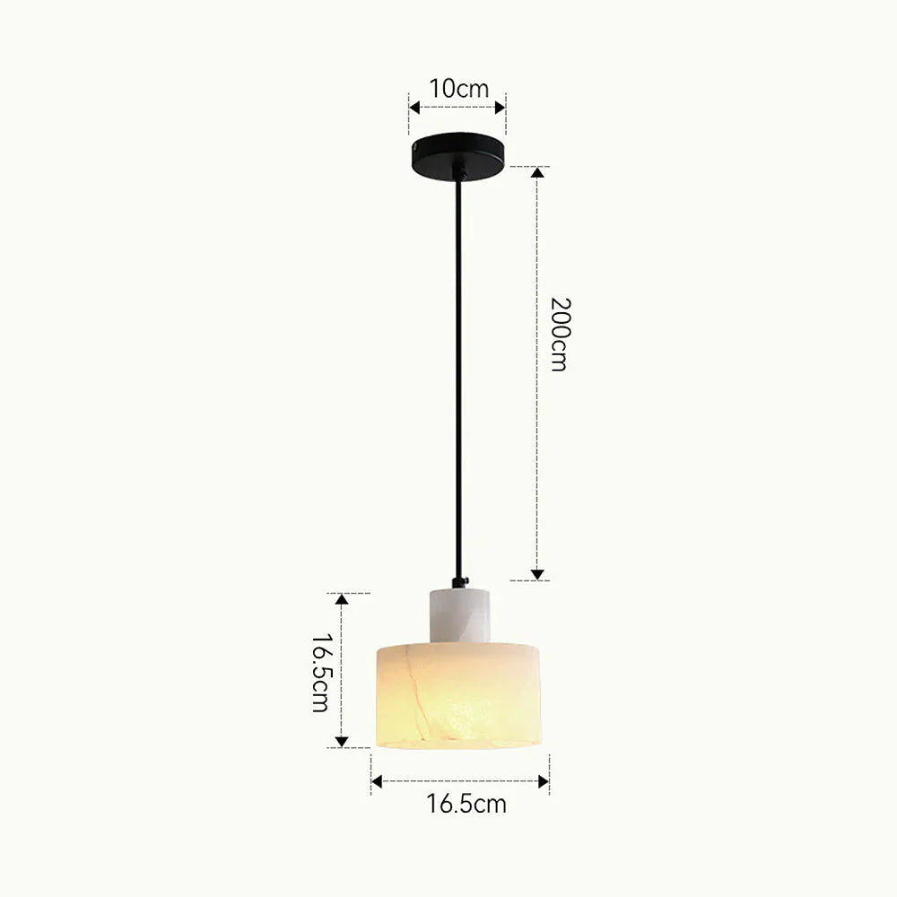 Pendellampe med Marmorkuppel – Minimalistisk Elegance
