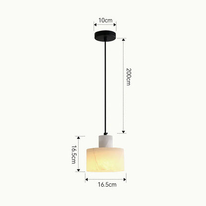 Pendellampe med Marmorkuppel – Minimalistisk Elegance