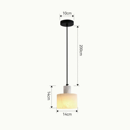 Pendellampe med Marmorkuppel – Minimalistisk Elegance