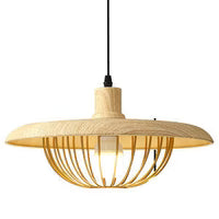 Industriel Pendellampe med Metalkuppel og Filigran Kurv