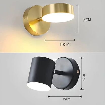 Moderne LED-væglampe med guldfinish