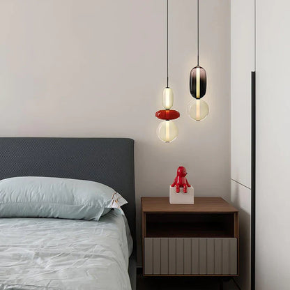 Pendellampe i kandiseret glas