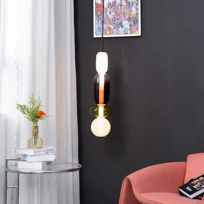 Pendellampe i kandiseret glas