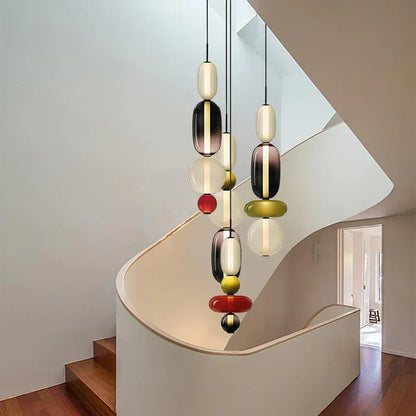 Pendellampe i kandiseret glas