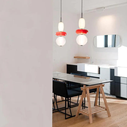 Pendellampe i kandiseret glas