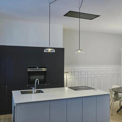 Moderne pendellampe med glasskærm