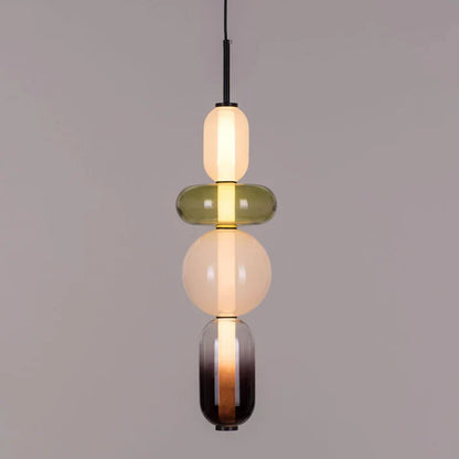 Pendellampe i kandiseret glas