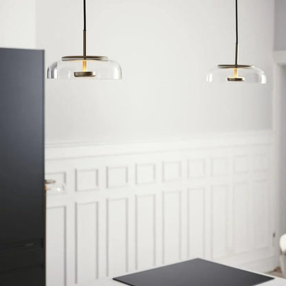 Moderne pendellampe med glasskærm