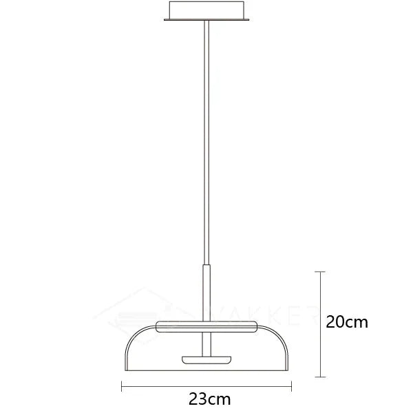 Moderne pendellampe med glasskærm