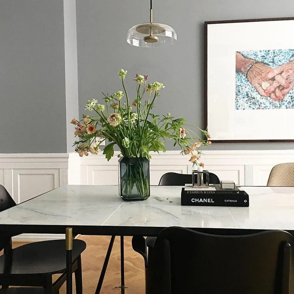 Moderne pendellampe med glasskærm