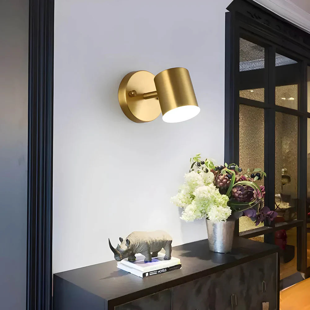 Moderne LED-væglampe med guldfinish