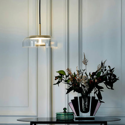 Moderne pendellampe med glasskærm